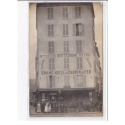 SAINT DENIS : carte photo du grand hotel du chemin de fer - COSTES (rue du Chemin de fer) - très bon état