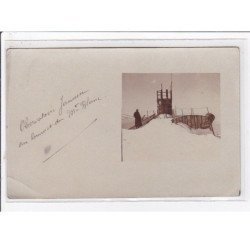 CHAMONIX : carte photo de l'observatoire Jansen au sommet du Mont Blanc ) - bon état