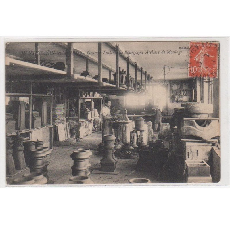 MONTCHANIN LES MINES : grande tuilerie de Bourgogne - ateliers de moulage - très bon état