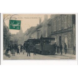 VILLIERS-le-BEL : tramway et grande-rue d'aval - etat