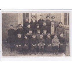 COULANGERON : carte photo d'une classe d'école en 1927 - état