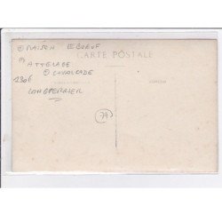 LONGPERRIER : carte photo d'une cavalcade (char devant le café de la Mairie) - très bon état