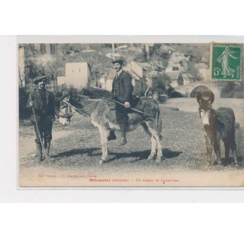 BELCASTEL (Aveyron) - Un moyen de locomotion - Anes - état