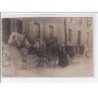 CHARLEVILLE : carte photo de l'attelage de livraison de l'agence de charbonnages PERIN frères - état
