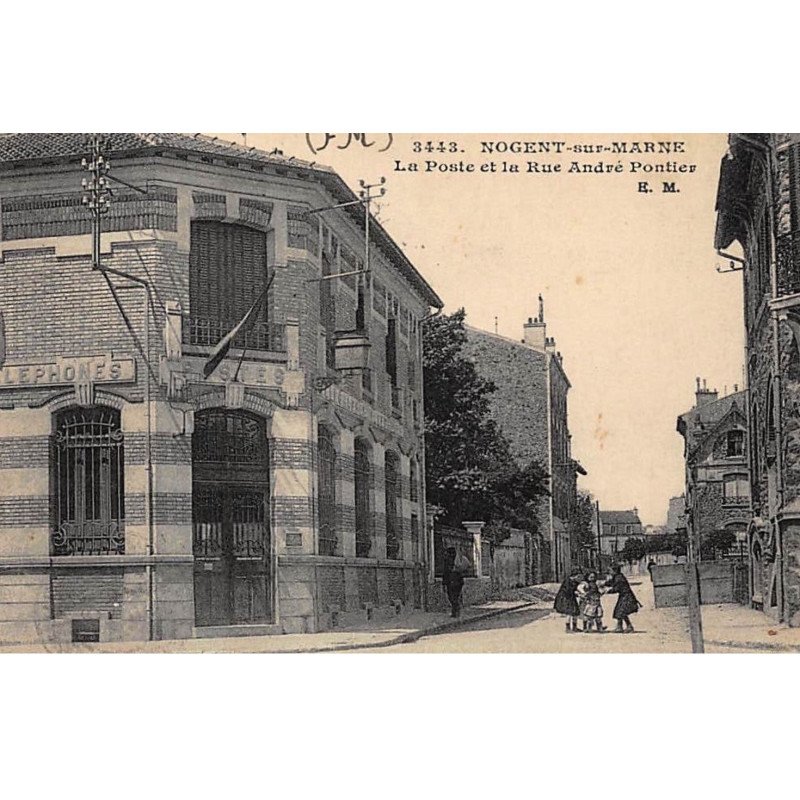 NOGENT-sur-MARNE : la poste et la rue andré pontier - tres bon etat