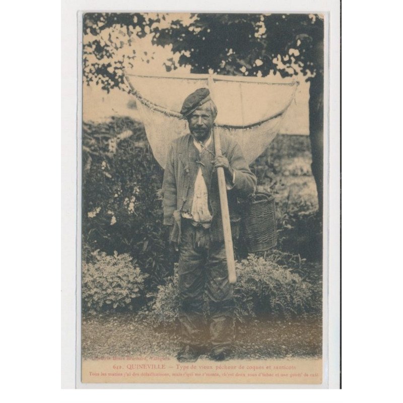 QUINEVILLE - Type de vieux pêcheur de coques et sauticots - très bon état