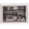 PARIS 9 ème : carte photo du salon de coiffure PIERRE - très bon état