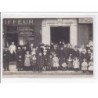 PARIS 12 ème : carte photo du salon de coiffure ROBIN au 58 rue de Wattignies - bon état (traces au dos)