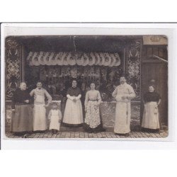 TOURS ? : carte photo d'une boucherie - état
