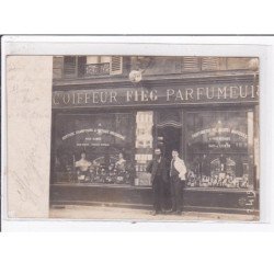 NEUILLY SUR SEINE : carte photo d'un salon de coiffure FIEG (coiffeur) - très bon état