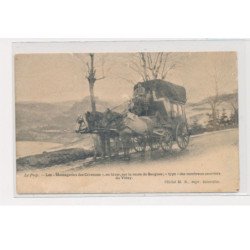 Les messageries des Cévennes - En hiver, sur la route de Saugues - types de nombreux courrier du Velay - état