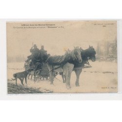 L'hiver dans les hautes Cévennes - Un courrier de la montagne arrivant en traîneau au Puy - très bon état