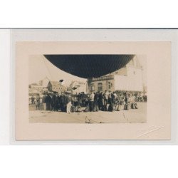 WIMEREUX - carte photo d'un Ballon rond (montgolfière)- très bon état