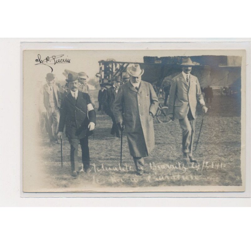BIARRITZ - Carte photo - Edouard VII - Aviation - état