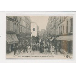 PARIS - Rue Vieille du Temple - Collection F. Fleury - Omnibus - Publicité pour l'éditeur - 75004 - état