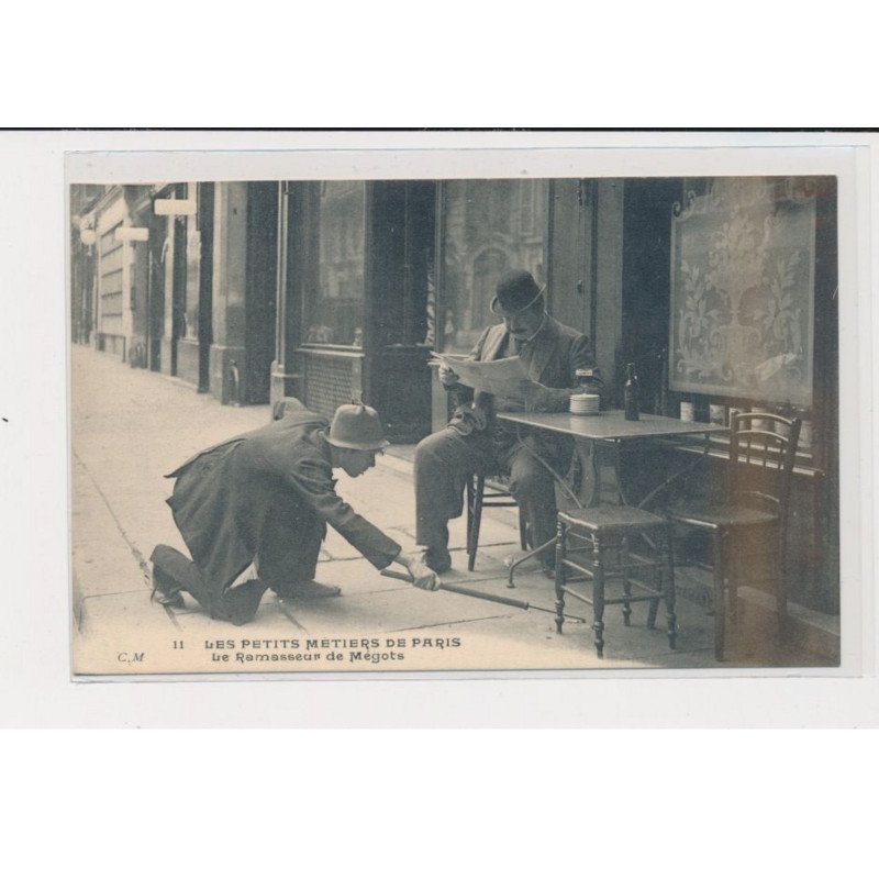 PARIS - Les petits métiers de Paris - Le ramasseur de mégots - Editeur Malcuit - très bon état