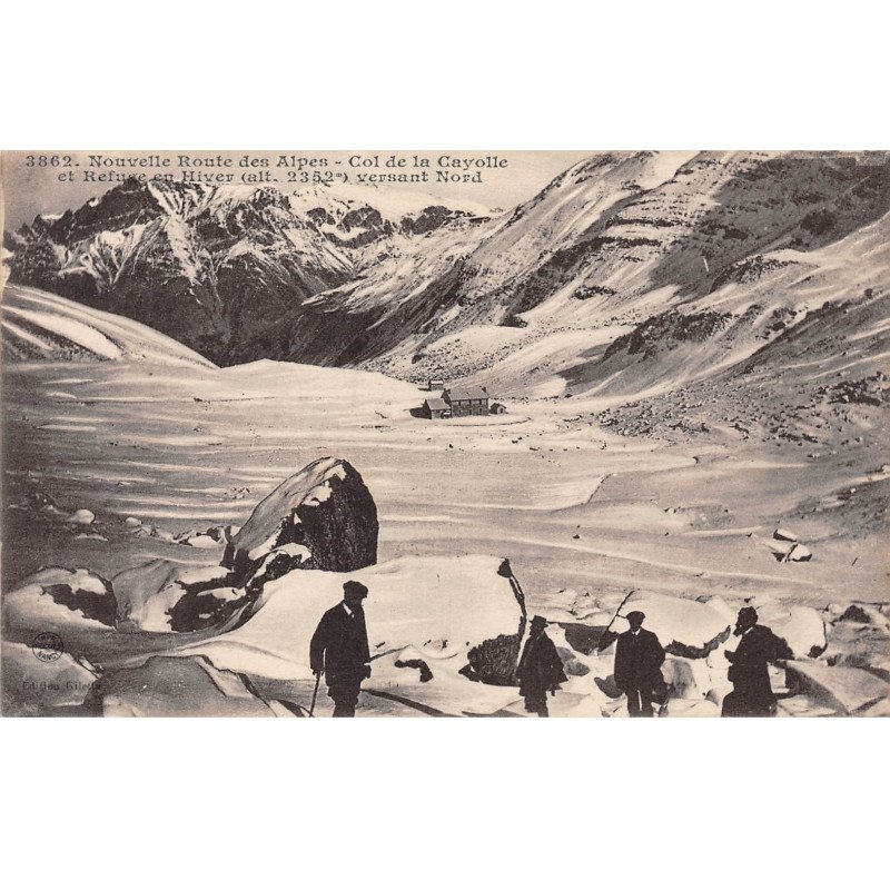 Nouvelle Route des Alpes - Col de la Cayolle et Refuge en Hiver versant Nord - très bon état