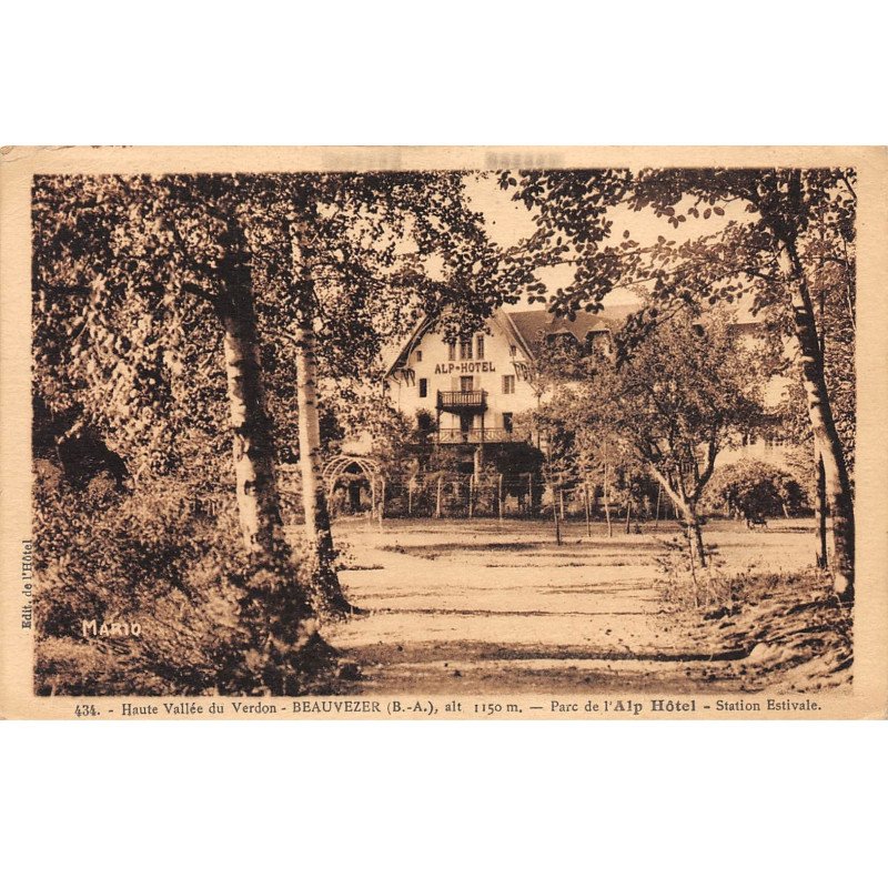 BEAUVEZER - Parc de l'Alp Hôtel - très bon état