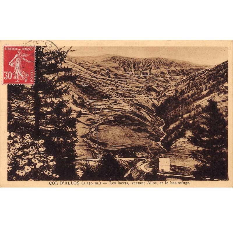 COL D'ALLOS - Les lacets, versant Allos, et le bas Refuge - très bon état