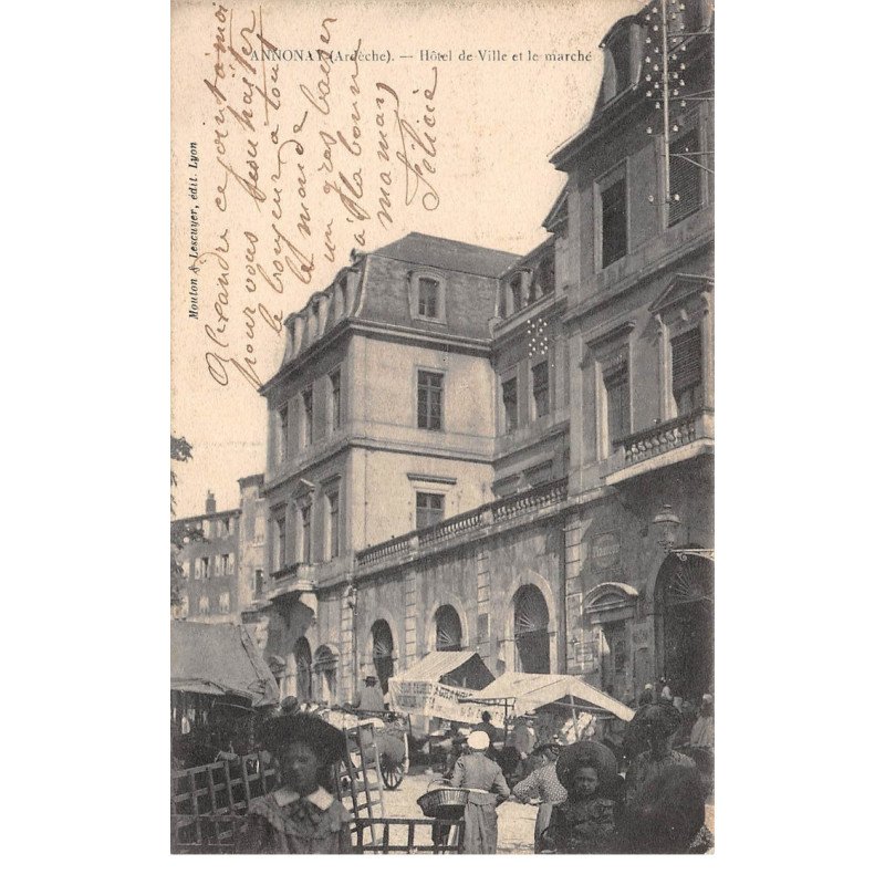 ANNONAY - Hôtel de Ville et le Marché - très bon état ANNONAY - Hôtel de Ville et le Marché - très bon état