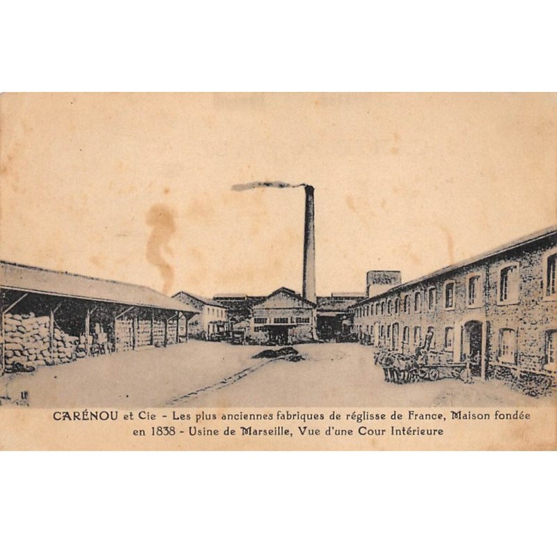 CARENOU et Cie - Les plus anciennes fabriques de réglisse de France - Usine de MARSEILLE - très bon état