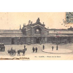 LAON : place de la gare (pub) - etat