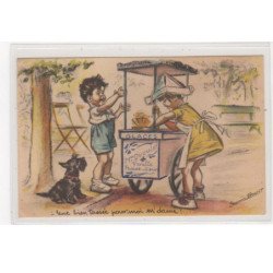 BOURET Germaine : cpa avec collage (systeme - série 593) (ex-collection Amigon) - très bon état