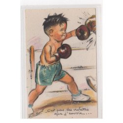 BOURET Germaine : cpa avec collage (systeme - série 631 - boxe) (ex-collection Amigon) - très bon état