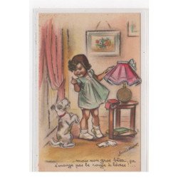 BOURET Germaine : cpa avec collage (systeme -  série 593) (ex-collection Amigon) - très bon état