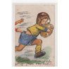 BOURET Germaine : cpa avec collage (systeme - série 631 - rugby) (ex-collection Amigon) - très bon état
