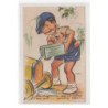 BOURET Germaine : cpa avec collage (systeme - série 631 - automobile) (ex-collection Amigon) - très bon état