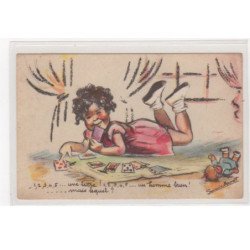 BOURET Germaine : cpa avec collage (systeme - série 681) (ex-collection Amigon) - très bon état