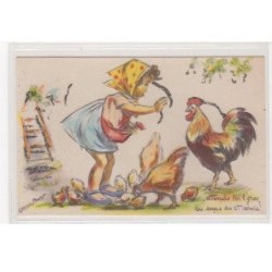 BOURET Germaine : cpa avec collage (systeme -  série 681) (ex-collection Amigon) - très bon état