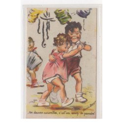 BOURET Germaine : cpa avec collage (systeme -  série 681) (ex-collection Amigon) - très bon état