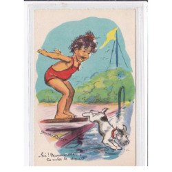 BOURET Germaine : lot de 8 cpa "les sports" (football-escrime) - série 625 (ex-collection Amigon) - TBE sauf canoé