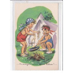BOURET Germaine : lot de 8 cpa "les sports" (football-escrime) - série 625 (ex-collection Amigon) - TBE sauf canoé