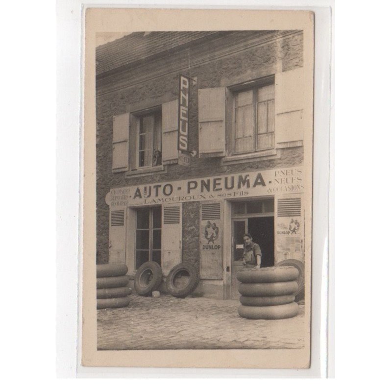 JUVISY : carte photo du garage AUTO PNEUMA - LAMOUROUX et Fils - très bon état