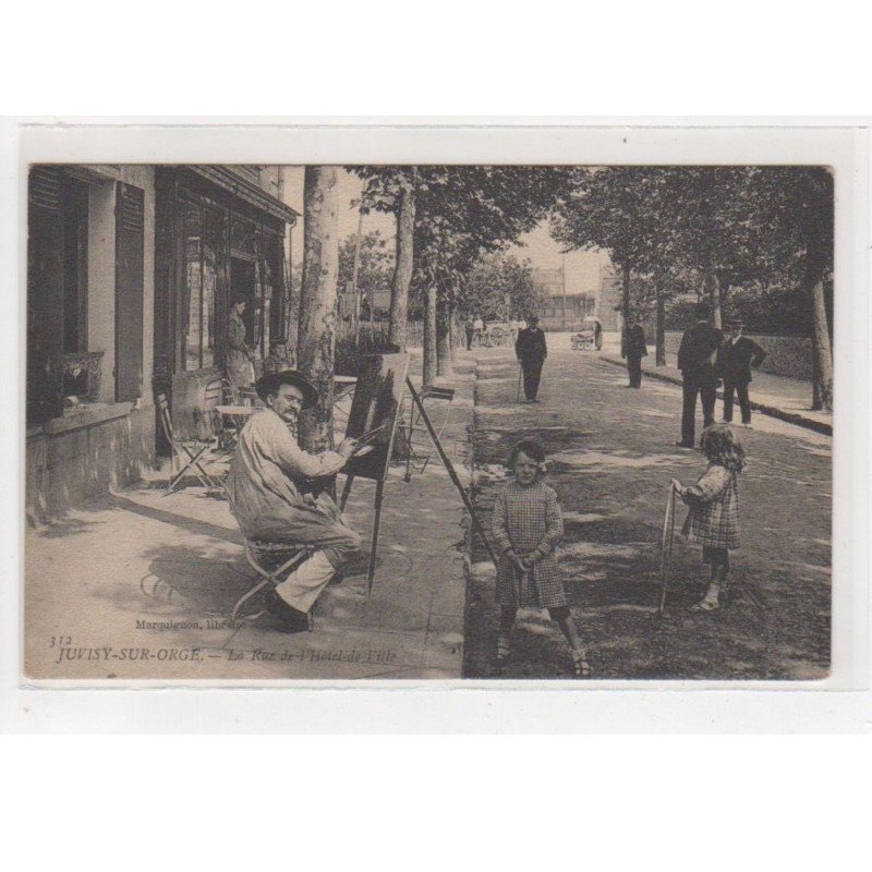 JUVISY : un peintre en action rue de l'hotel de ville - très bon état