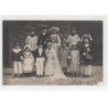 JUVISY : carte photo d'enfants déguisés pour la vente de charité en 1925 - état