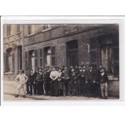A LOCALISER : carte photo de l'estaminet CAMBRAY HENNEBIQUE "mieux vaut içi qu'en face" - état (trace au dos)