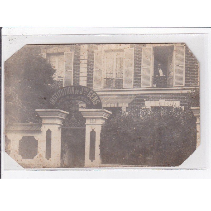 CHAMPIGNY : carte photo de l'institution de jeunes gens DEMEURE - état