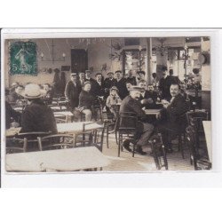 PARIS : lot de 2 cartes photo de l'intérieur d'un café (à localiser) (jeu de cartes) - très bon état