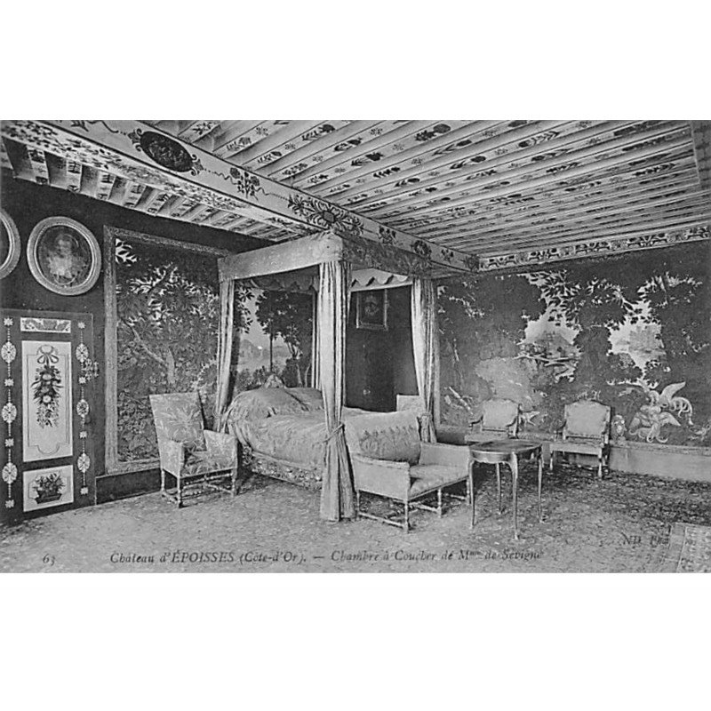Château d'EPOISSES - Chambre à Coucher de Mme de Sévigné - très bon état