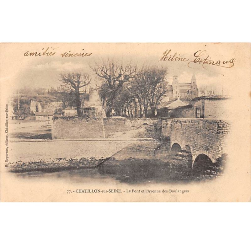 CHATILLON SUR SEINE - Le Pont et l'Avenue des Boulangers - très bon état