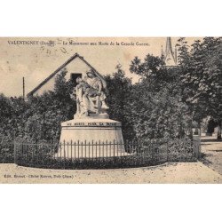 VALENTIGNEY : le monument aux morts de la grande guerre - tres bon etat