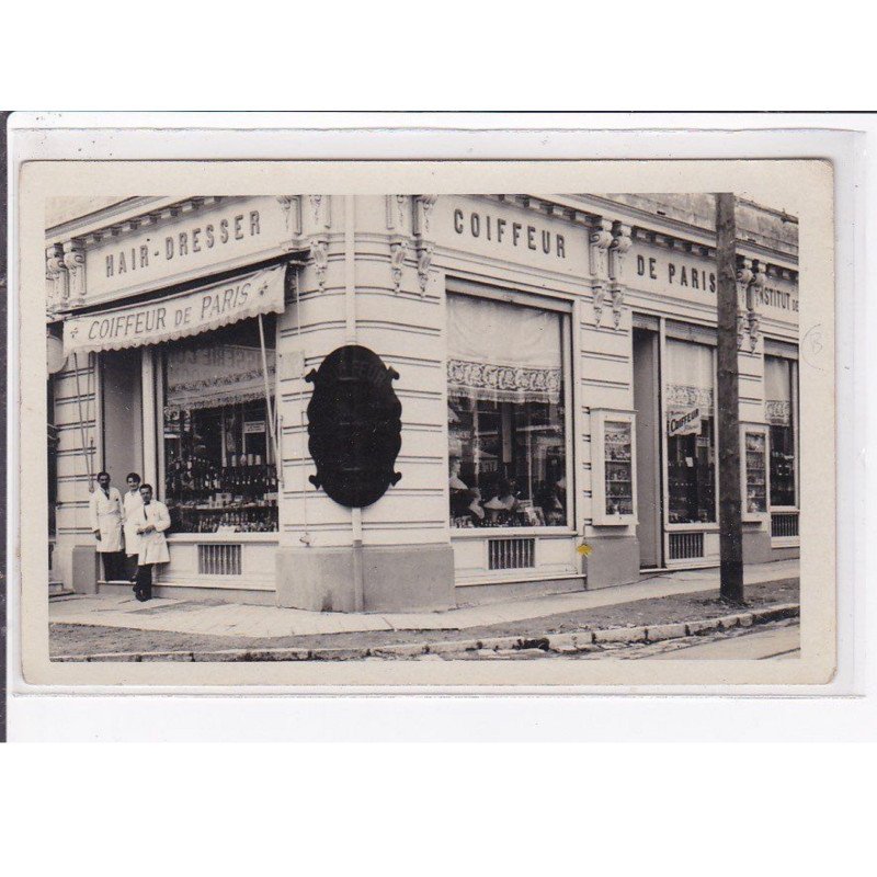 NICE : carte photo du salon de coiffure (Coiffeur de Paris) - très bon état NICE : carte photo du salon de coiffure (Coiffeur de Paris) - très bon état