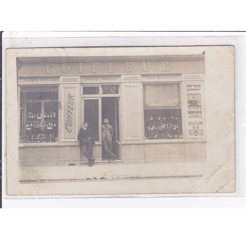 NICE : carte photo d'un salon de coiffure (Coiffeur) - état NICE : carte photo d'un salon de coiffure (Coiffeur) - état