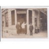 VICHY : carte photo du salon de coiffure (angle rue de Paris et Desbresy) - coiffeur - bon état (traces)