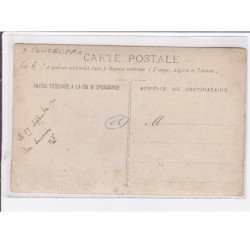 Environs de Montélimar : carte photo d'un intérieur de village - état (un coin plié)