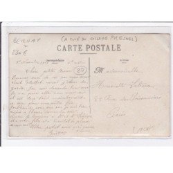 BERNAY : carte photo de l'atelier de serrurerie-mécanicien Aubert Vasselin (a côté du collège Fresnel) - très bon état